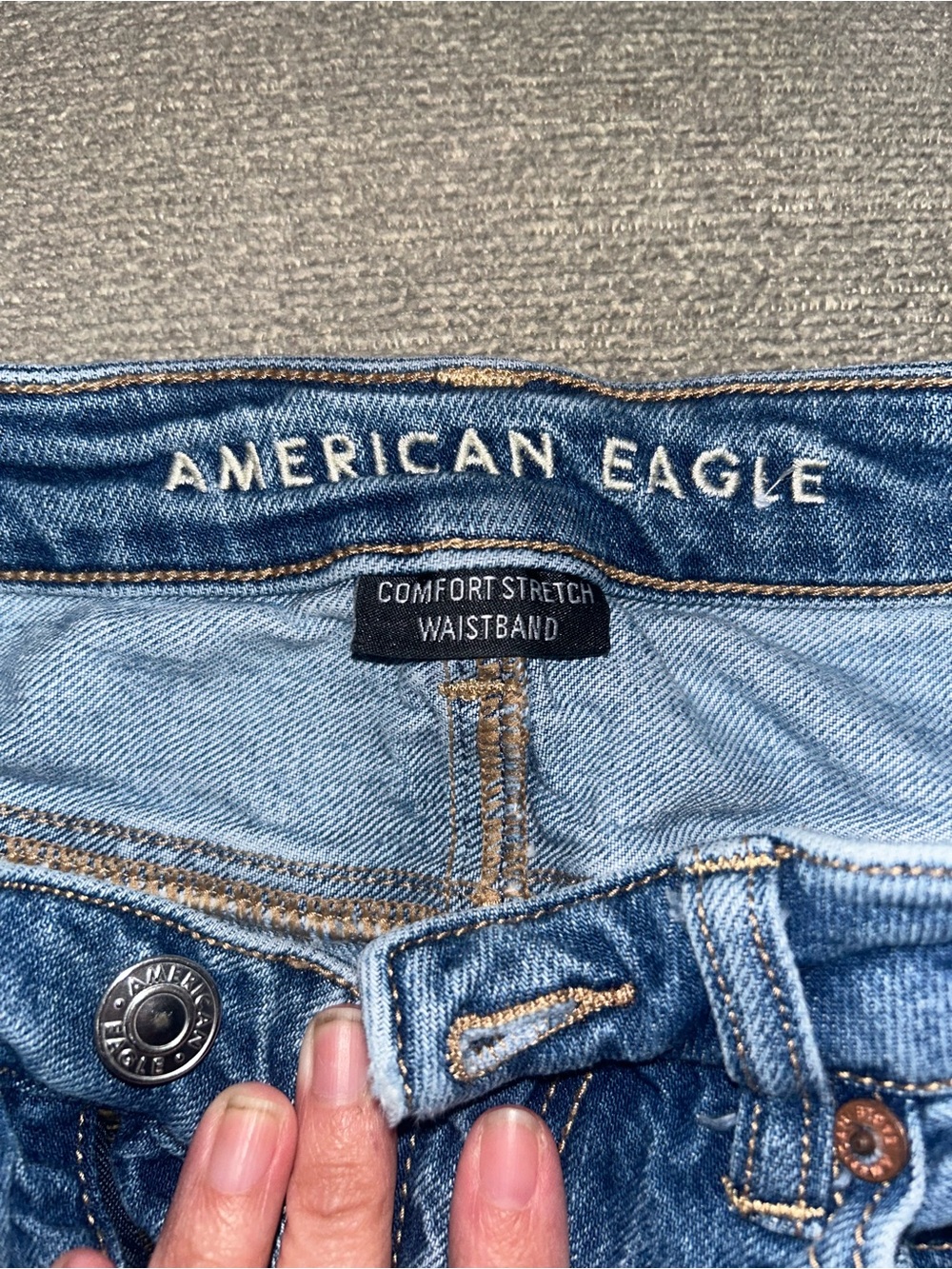 American Eagle Outfitters Light Blue Stretch Waistband Jeans